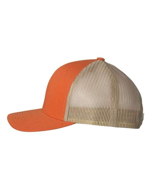 Yupoong 6606 Retro Trucker Cap - Rustic Orange/ Khaki - side