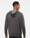 Independent Trading Co. PRM33SBZ Unisex Special Blend Raglan Full-Zip Hooded Sweatshirt - Carbon - model back