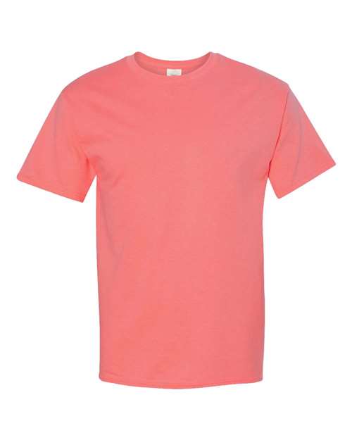 Hanes 5250 Authentic T-Shirt - Charisma Coral - flat front