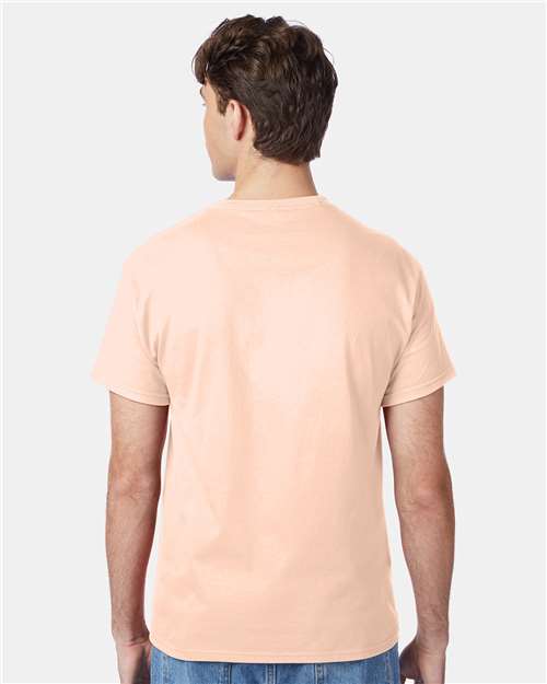 Hanes 5250 Authentic T-Shirt - Candy Orange - model back
