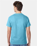 Hanes 5250 Authentic T-Shirt - Blue Horizon - model back