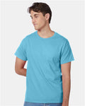 Hanes 5250 Authentic T-Shirt - Blue Horizon - model front