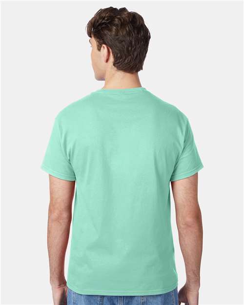 Hanes 5250 Authentic T-Shirt - Clean Mint - model back