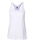 Badger 4166 Women’s B-Core Racerback Tank Top - White - front