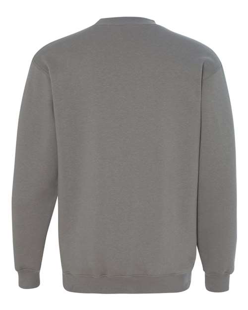 Bayside 1102 Unisex USA-Made Crewneck Sweatshirt - Charcoal - back