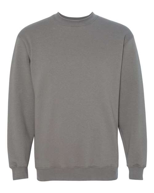 Bayside 1102 Unisex USA-Made Crewneck Sweatshirt - Charcoal - front
