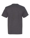 Hanes 5190 Men's Beefy-T Pocket T-Shirt - Charcoal Heather - back