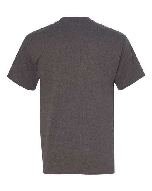 Hanes 5590 Men's Authentic Pocket T-Shirt - Charcoal Heather - back