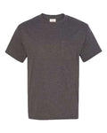 Hanes 5590 Men's Authentic Pocket T-Shirt - Charcoal Heather - front