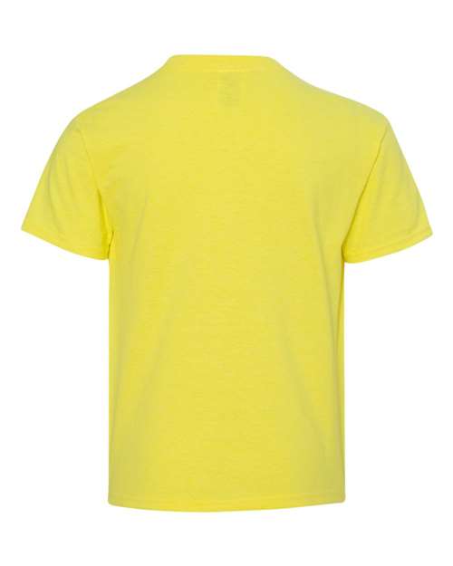 Jerzees 29BR Youth Dri-Power 50/50 T-Shirt - Neon Yellow - back