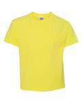 Jerzees 29BR Youth Dri-Power 50/50 T-Shirt - Neon Yellow - front