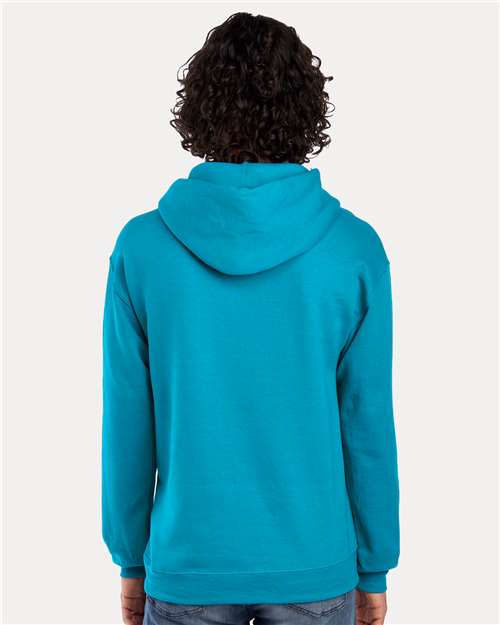 Jerzees 996MR Unisex NuBlend Hooded Sweatshirt - California Blue - model back