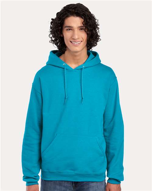 Jerzees 996MR Unisex NuBlend Hooded Sweatshirt - California Blue - model front