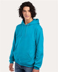 Jerzees 996MR Unisex NuBlend Hooded Sweatshirt - California Blue - model side