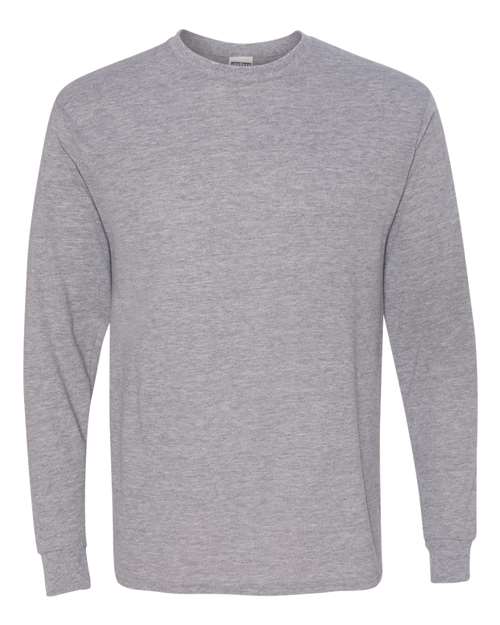 Jerzees 21MLR Unisex Dri-Power Performance Long Sleeve T-Shirt - Athletic Heather - front