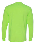 Jerzees 29LSR Unisex Dri-Power Long Sleeve 50/50 T-Shirt - Neon Green - back