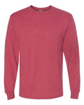 Jerzees 29LSR Unisex Dri-Power Long Sleeve 50/50 T-Shirt - Vintage Heather Red - front