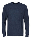 Jerzees 29LSR Unisex Dri-Power Long Sleeve 50/50 T-Shirt - Vintage Heather Navy - front