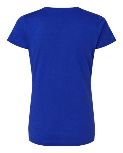 LAT 3507 Women's Fine Jersey V-Neck Tee - Royal - back