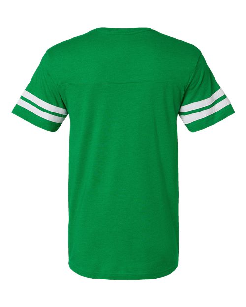LAT 6937 Unisex Football Fine Jersey Tee - Vintage Green/ White - back