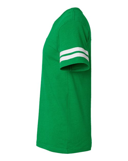 LAT 6937 Unisex Football Fine Jersey Tee - Vintage Green/ White - side
