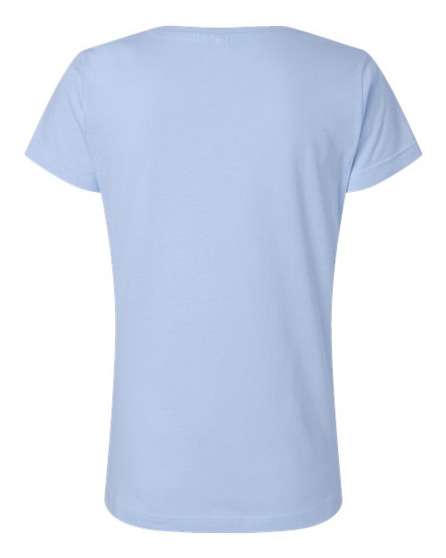 LAT 3516 Women's Fine Jersey Tee - Light Blue - back