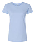 LAT 3516 Women's Fine Jersey Tee - Light Blue - front