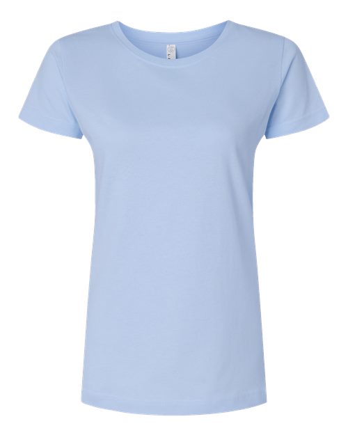 LAT 3516 Women's Fine Jersey Tee - Light Blue - front