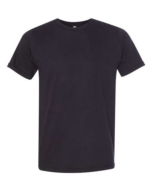 Bayside 5000 Unisex USA-Made Fine Jersey T-Shirt - Black - front