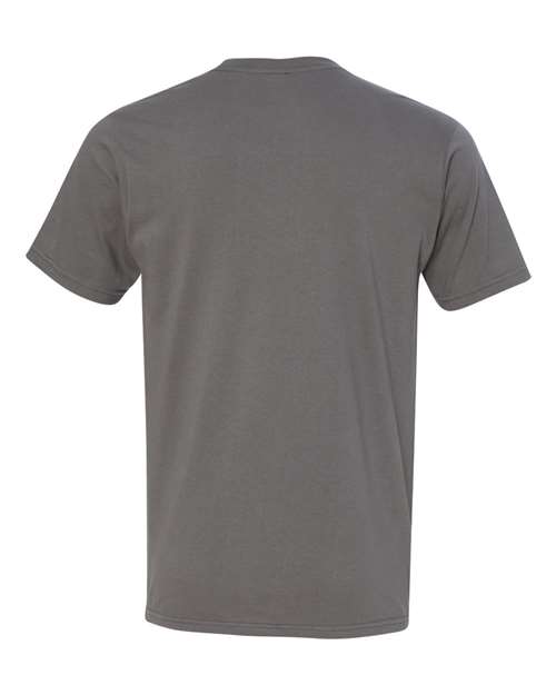 Bayside 5000 Unisex USA-Made Fine Jersey T-Shirt - Charcoal - back