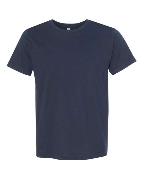 Bayside 5000 Unisex USA-Made Fine Jersey T-Shirt - Navy - front