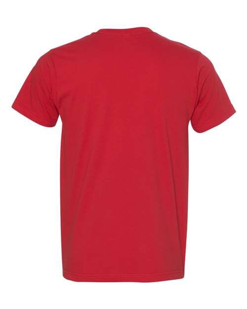 Bayside 5000 Unisex USA-Made Fine Jersey T-Shirt - Red - back