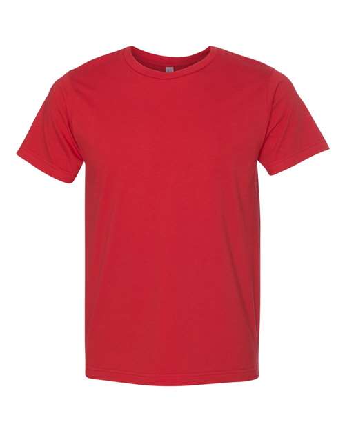 Bayside 5000 Unisex USA-Made Fine Jersey T-Shirt - Red - front