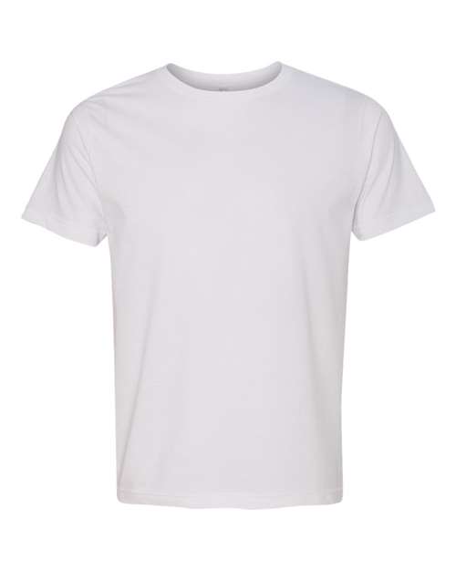 Bayside 5000 Unisex USA-Made Fine Jersey T-Shirt - White - front