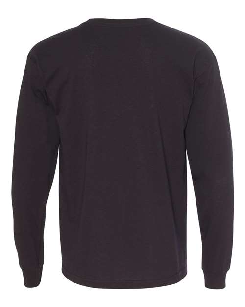 Bayside 5060 Unisex USA-Made Long Sleeve T-Shirt - Black - back
