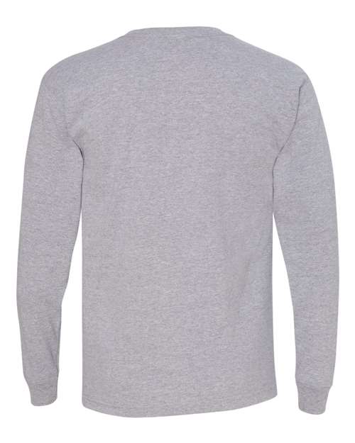 Bayside 5060 Unisex USA-Made Long Sleeve T-Shirt - Dark Ash - back