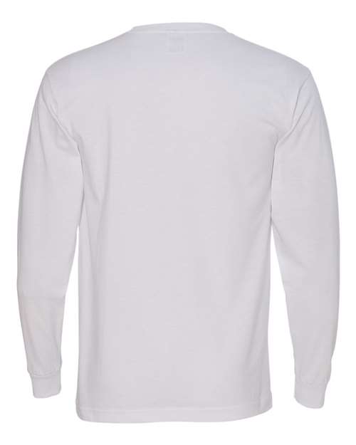 Bayside 5060 Unisex USA-Made Long Sleeve T-Shirt - White - back