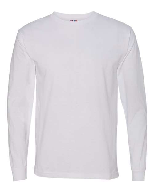 Bayside 5060 Unisex USA-Made Long Sleeve T-Shirt - White - front