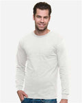 Bayside 5060 Unisex USA-Made Long Sleeve T-Shirt - White - model front