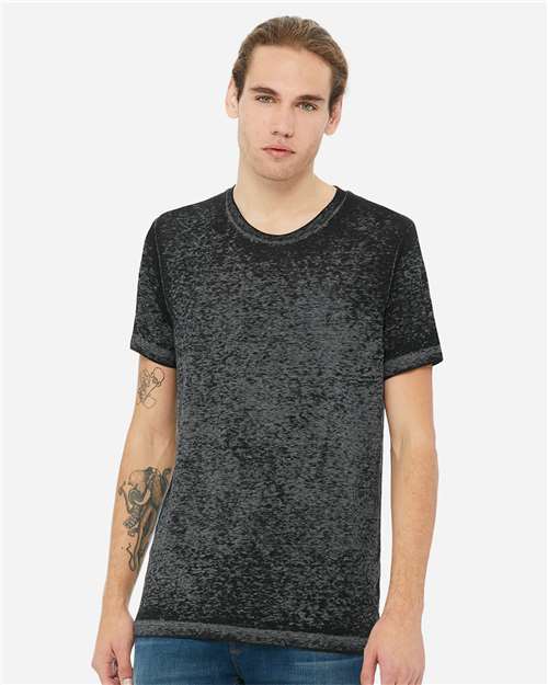 BELLA + CANVAS 3650 Unisex Texture Tee - Black Acid Wash - model front