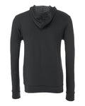Bella + Canvas 3739 Sponge Fleece Full-Zip Hoodie Sweatshirt - Dark Grey - back