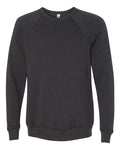 BELLA + CANVAS 3901 Unisex Sponge Fleece Raglan Crewneck Sweatshirt - Dark Grey - front