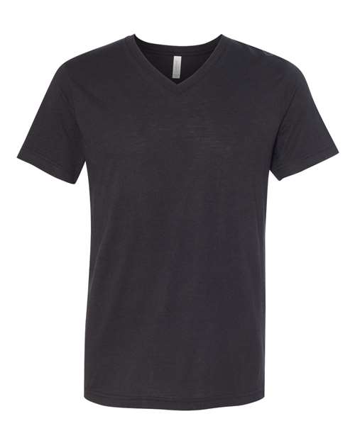 Bella + Canvas 3415 Triblend V-Neck Tee - Solid Black Triblend - front