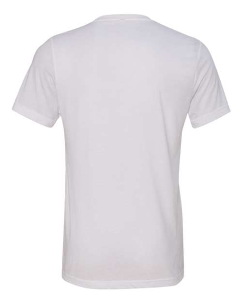 Bella + Canvas 3415 Triblend V-Neck Tee - Solid White Triblend - back