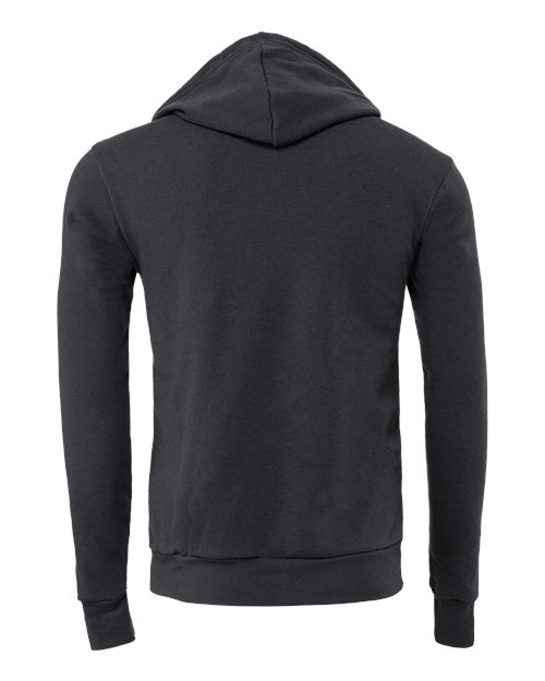 Bella+Canvas 3719 Unisex Sponge Fleece Pullover Hoodie - Dark Grey - back