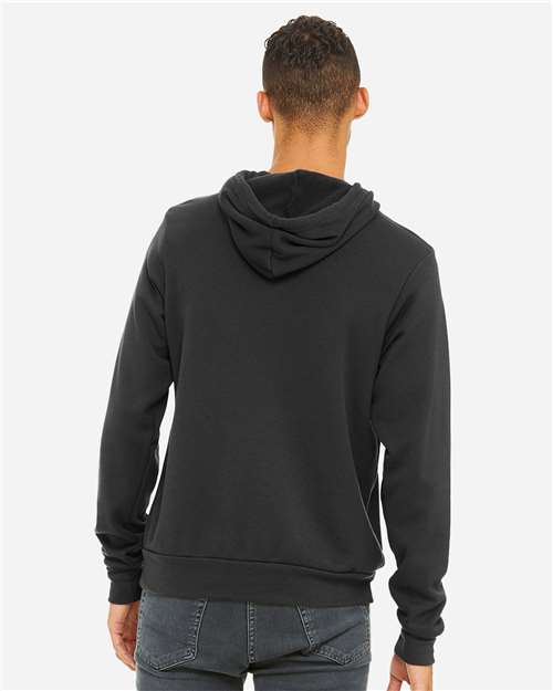 Bella+Canvas 3719 Unisex Sponge Fleece Pullover Hoodie - Dark Grey - model back