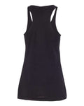 BELLA + CANVAS 8430 Women's Triblend Racerback Tank - Solid Black Triblend - back