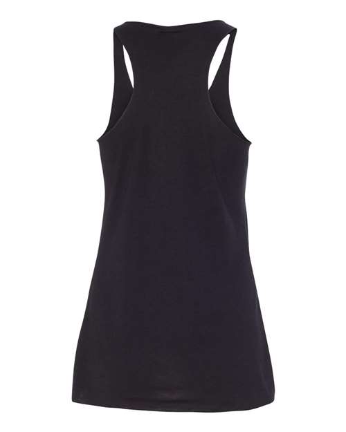 BELLA + CANVAS 8430 Women's Triblend Racerback Tank - Solid Black Triblend - back