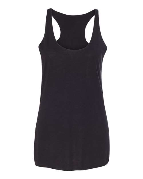 BELLA + CANVAS 8430 Women's Triblend Racerback Tank - Solid Black Triblend - front