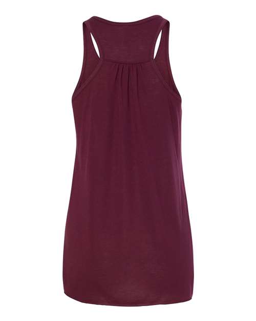 BELLA + CANVAS 8800 Women's Flowy Racerback Tank - Maroon - back